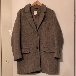 H&M Over-sized Brown Wool Blazer Coat